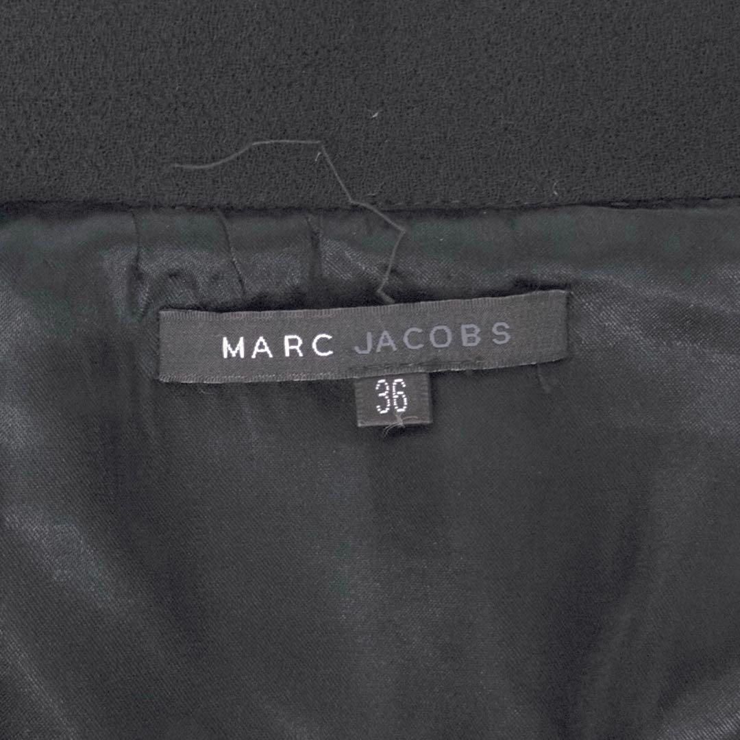 美品 MARC JACOBS ビックカラー女優襟 ベルテッドコートロング黒M-L 美品 MARC JACOBS ビックカラー女優襟 ベルテッドコートロング黒