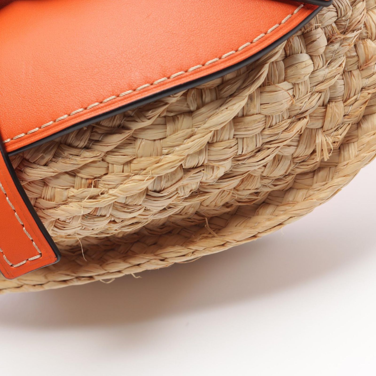 LOEWE かごバッグ ナチュラル オレンジ ラージ