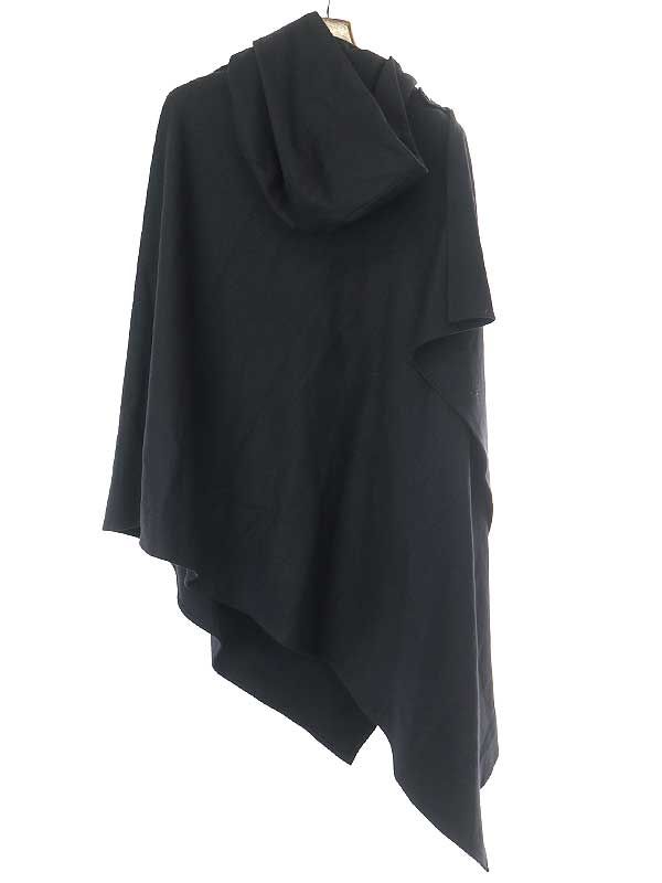 人気ブランド新作豊富 YOHJI YAMAMOTO プリュスノアールウールフーデッドポンチョ 小物