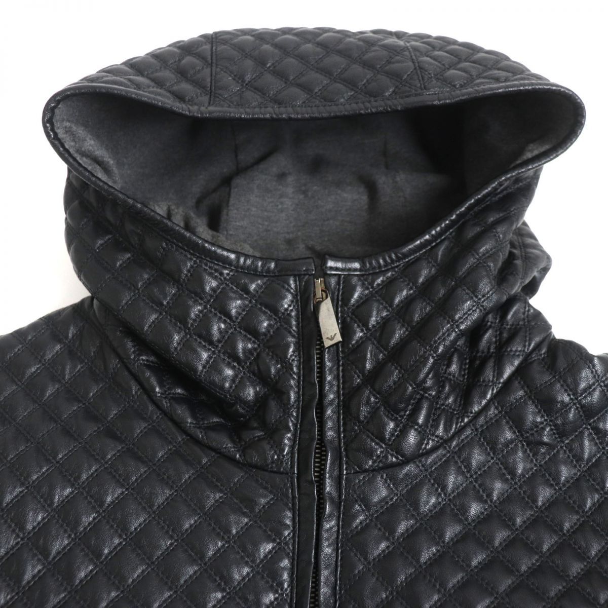 美品▽黒タグ EMPORIO ARMANI エンポリオアルマーニ フード付き