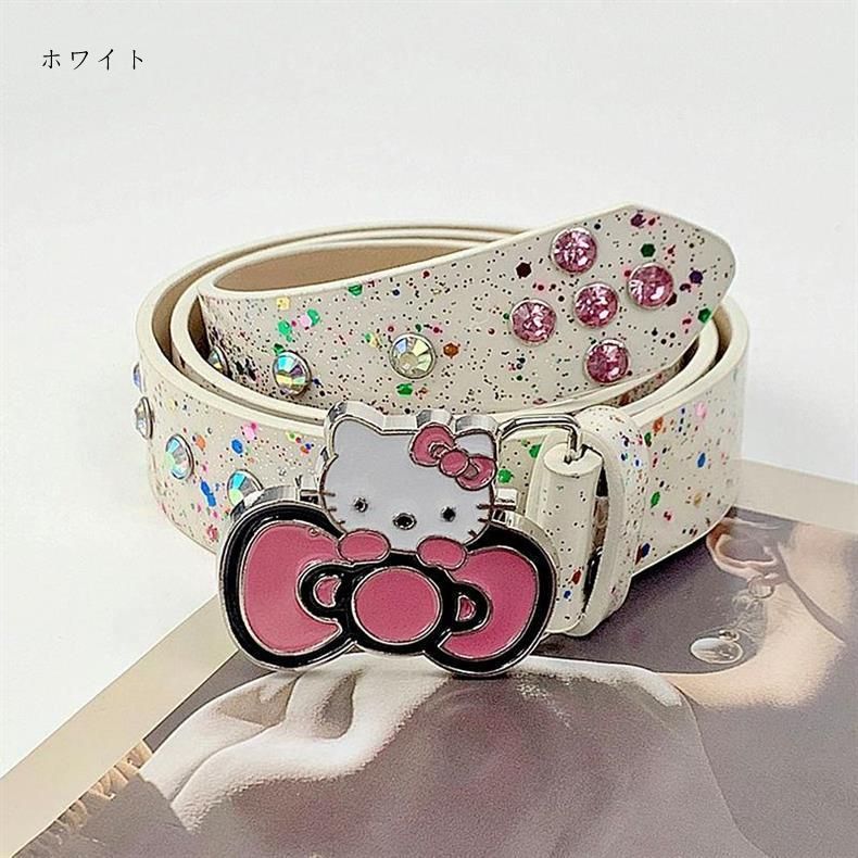 キティちゃん Y2Kファッション ベルト レディース レディースベルト