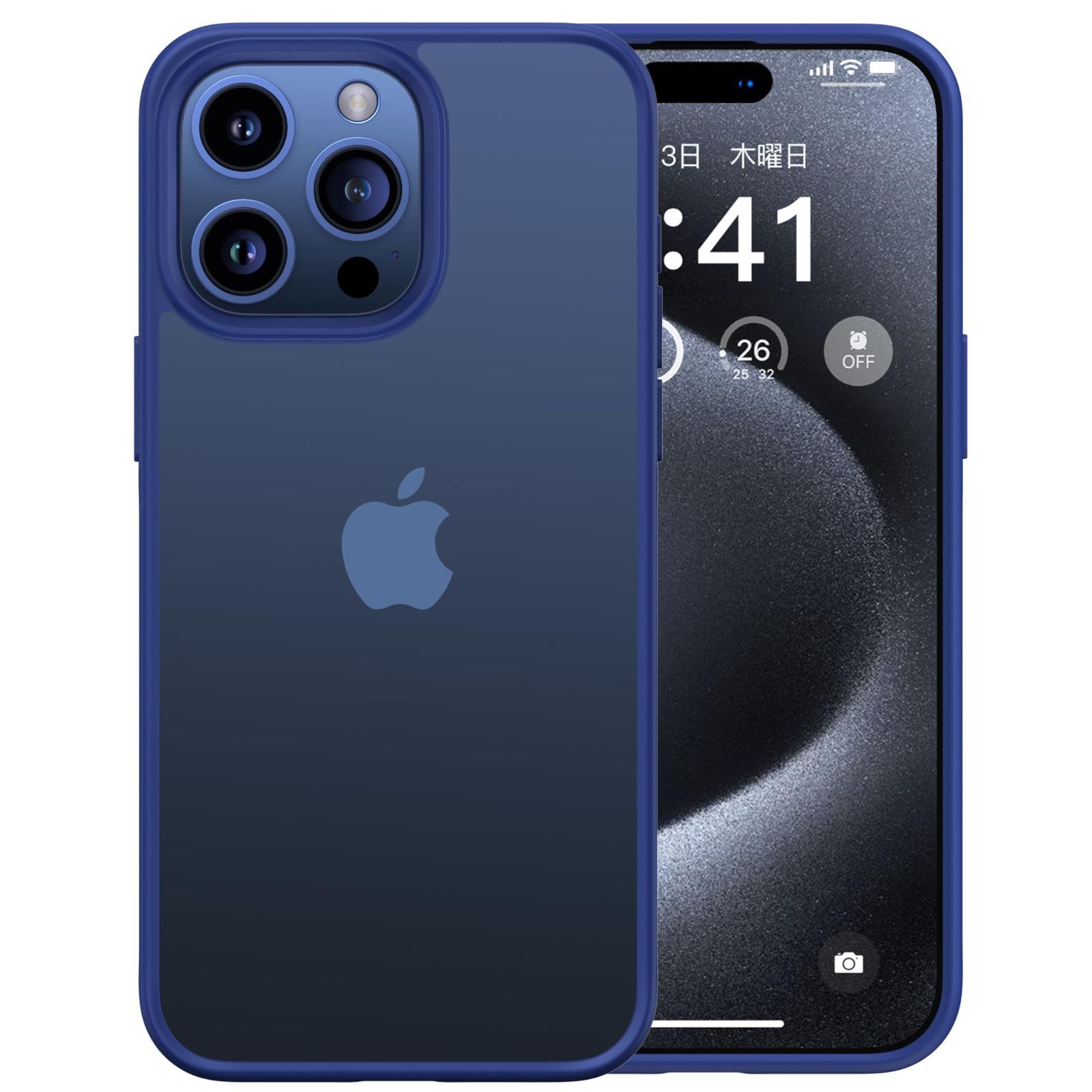 【特価】ケース(マットブルー) インチ 6.7 用 用 プロマックス 15 15 アイフォン ワイヤレス充電対応 カバー 耐久性 黄変防止 SGS認証 ストラップホール付き マット仕上げ 米軍MIL規格 指紋防止 
