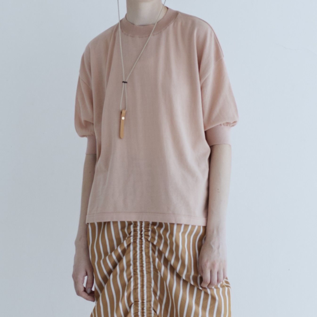 売れ筋商品|||MEYAME / COTTON KNIT TEE PINK　 メヤメ　ニットTシャツ COUPON配布中 MEYAME メヤメ COTTON KNIT TEE PINK コットン ニット ティー