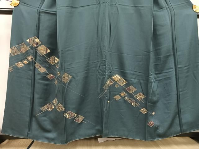 平和屋着物●訪問着　刺繍　草花文　金銀糸　正絹　逸品　未使用　AABD4797ph 平和屋着物○訪問着 刺繍 草花文 金銀糸 正絹 逸品 未使用 AABD4797ph