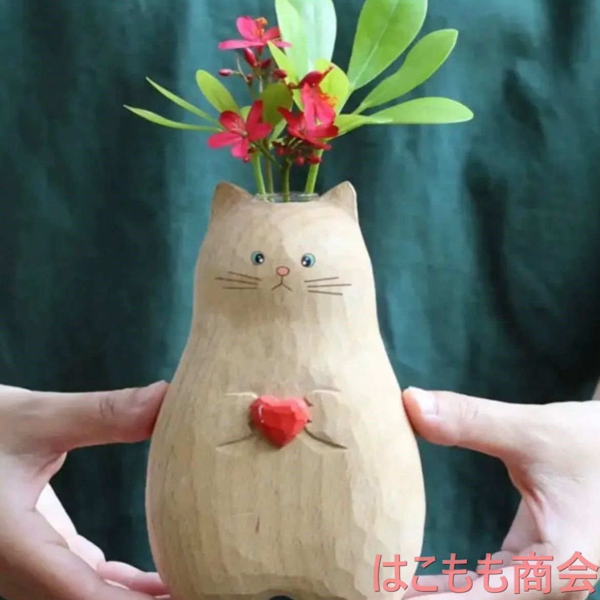 植木鉢インテリア 漫画風キャットベース
