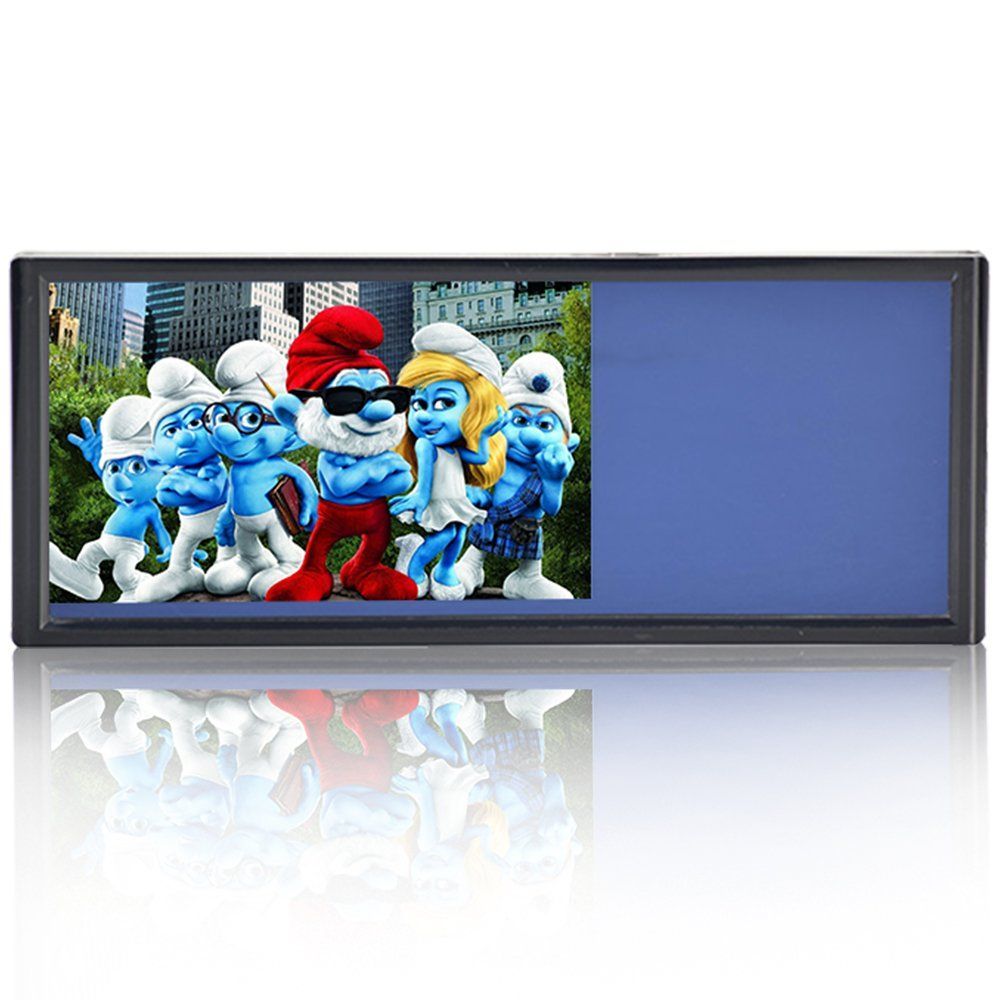 LOSKAルームミラーモニター7インチタッチボタン12V 24V対応 解像度800 480 AV1 AV2系統映像入力 バックカメラ連動機能バックミラーモニター