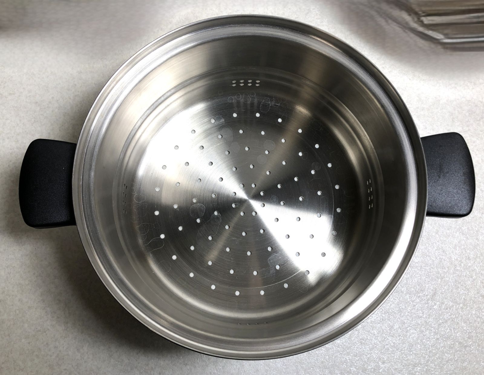 アムウェイ ステンレス蒸し器付き両手鍋 27センチ