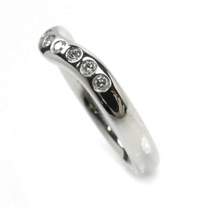 TIFFANY&Co. ティファニー Pt950プラチナ カーブドバンド リング・指輪