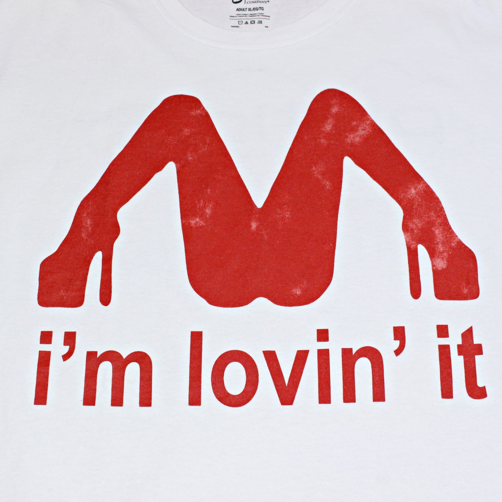 2000s アメリカ古着 I'm lovin' it M字開脚 エロ Tシャツ TEE