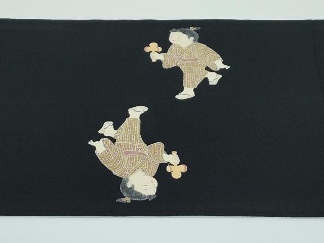 平和屋着物□極上 色無地 芥子色 鬼しぼ縮緬 逸品 DZAB1131kh5