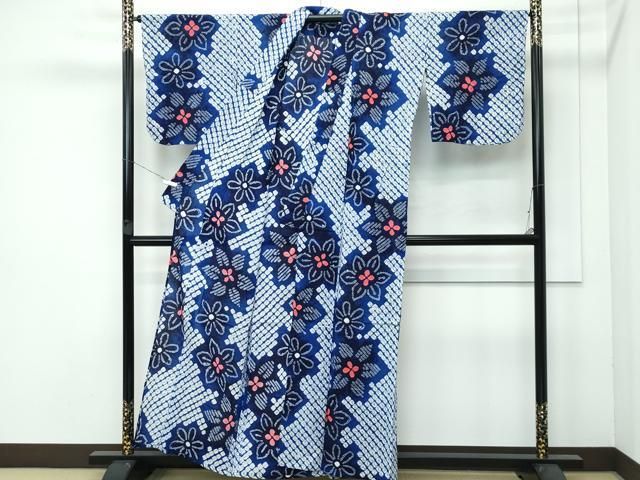 平和屋着物 上 夏物 浴衣 有松鳴海絞り 舞花文 綿 CZAA3743s5