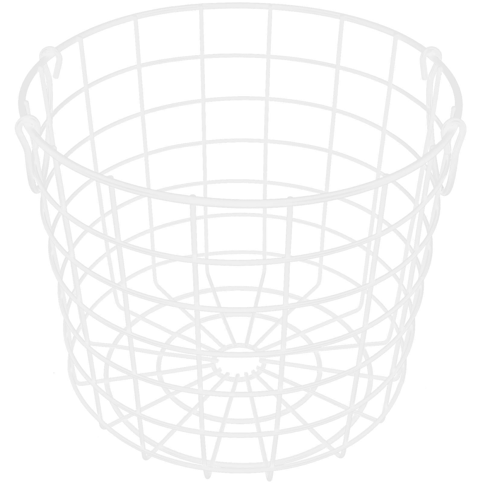 【数量限定】収納　バスケット「ホワイト」 HOLIDYOYO　ランドリーバスケット　洗濯カゴ　ワイヤーバスケット　ハンドル付き　メッシュバスケット　衣類・toy・雑貨