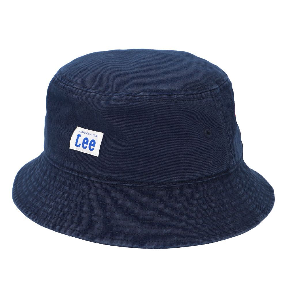 NAVY  Lee KIDS LE BUCKET COTTON TWILL Lee リー バケットハット キッズ バケハ コットン バケット ハット 帽子 子供 こども 子ども シンプル 親子コーデ 親子 お揃い リンクコーデ 男の子 女の子 春 夏 