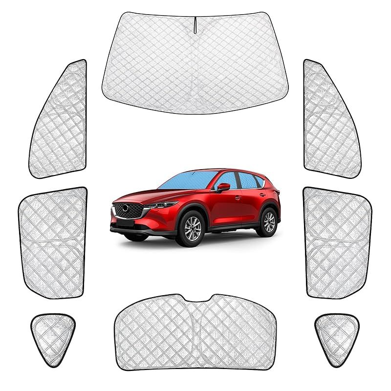 マツダCX-5 KF系 サンシェード 全窓対応 UVカット CX-5 車用 遮光シェード 車窓日よけ 車中泊グッズ はめ込み式 プライバシー確保 車用カーテン 盗難防止アウトドア 仮眠 車内の暑さ対策 カーフィルム カーシェード サイド カーテン セット