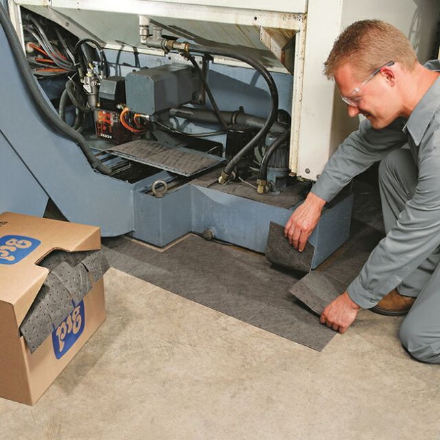 リップアンドフィットマットロール 幅 38cm x長さ 46m オイル 液体吸着マット MAT243 PIG ピグ