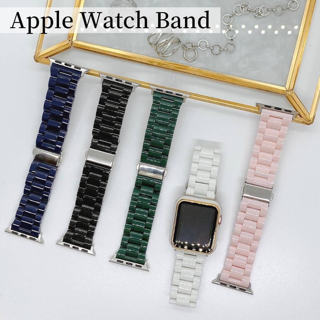 Apple Watch band アップルウォッチ バンド 高級 大人 ネイビー - メルカリ