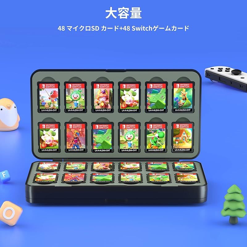 Switchソフト　まとめ売り　ケース付き Amazon.co.jp: Switchカードケース 48枚ソフトケース＆24枚