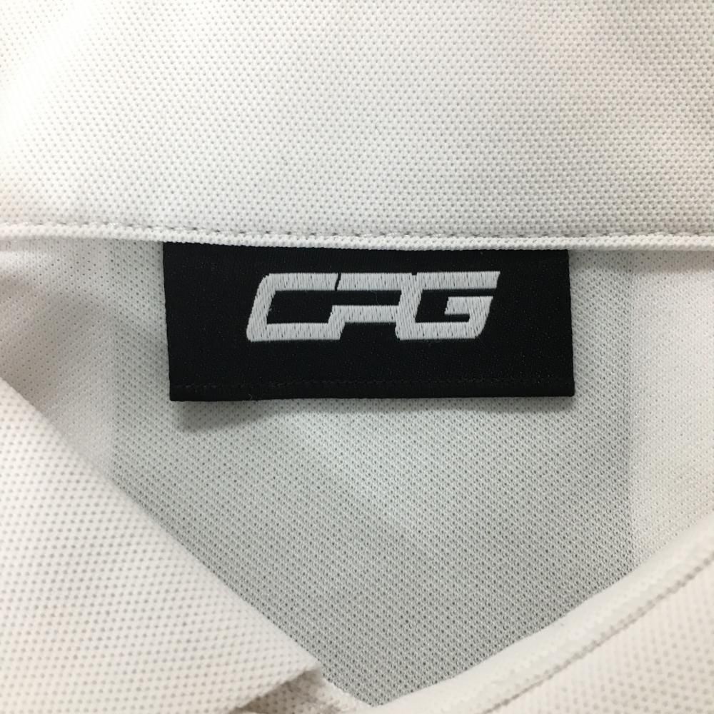 CPG 半袖ポロシャツ 白×黒 ビッグロゴ メンズ L ゴルフウェア CPG CPG 半袖ポロシャツ 白×黒 ビッグロゴ メンズ L ゴルフウェア