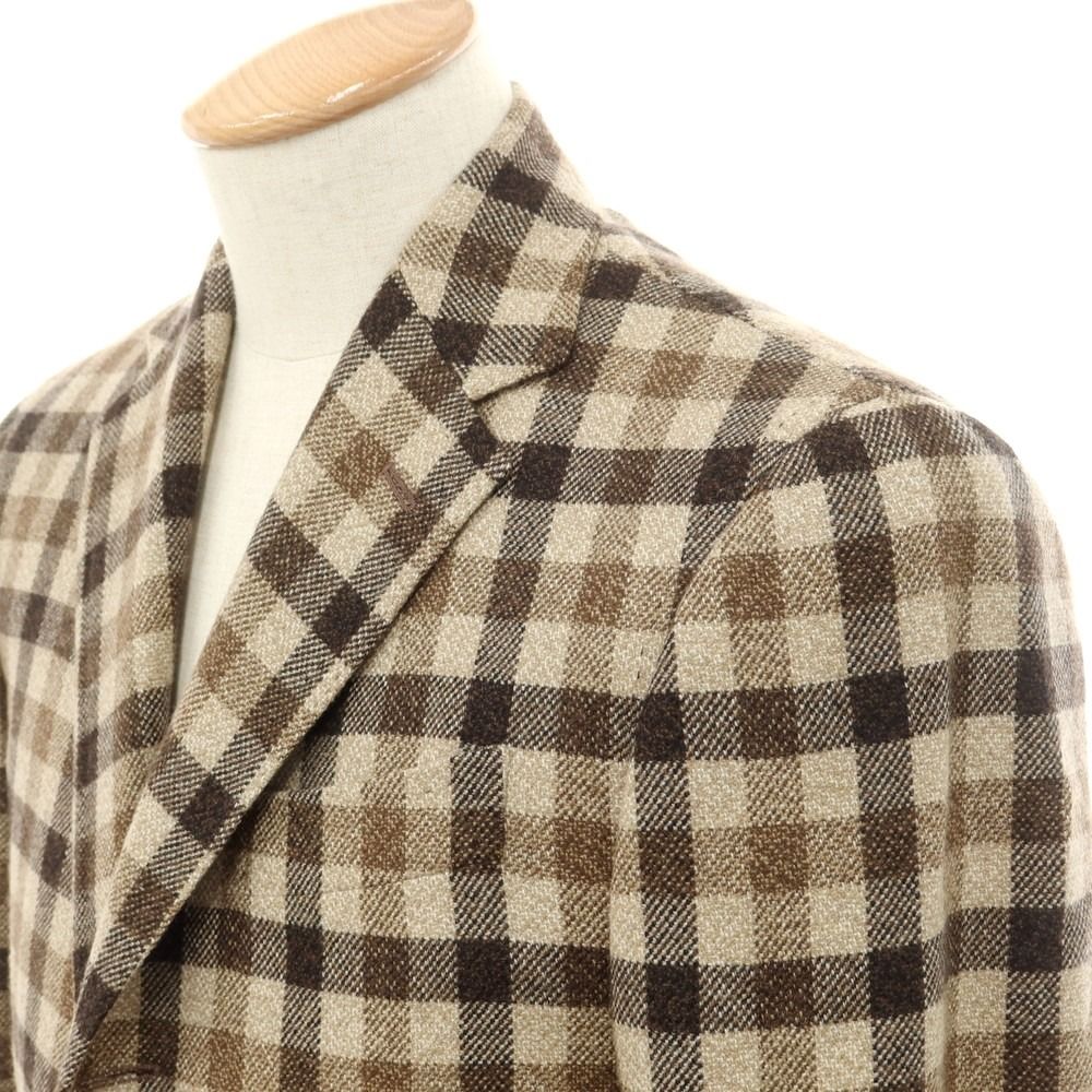 中古】スティレ ラティーノ STILE LATINO カシミヤ チェック 3つボタン