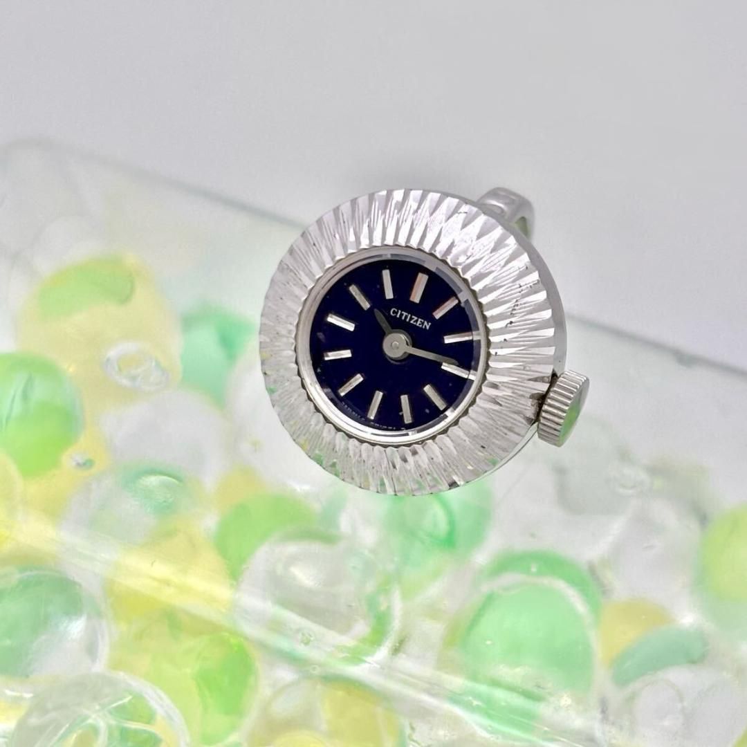 稼働 CITIZEN シチズン 手巻き レディース リングウォッチ 時計