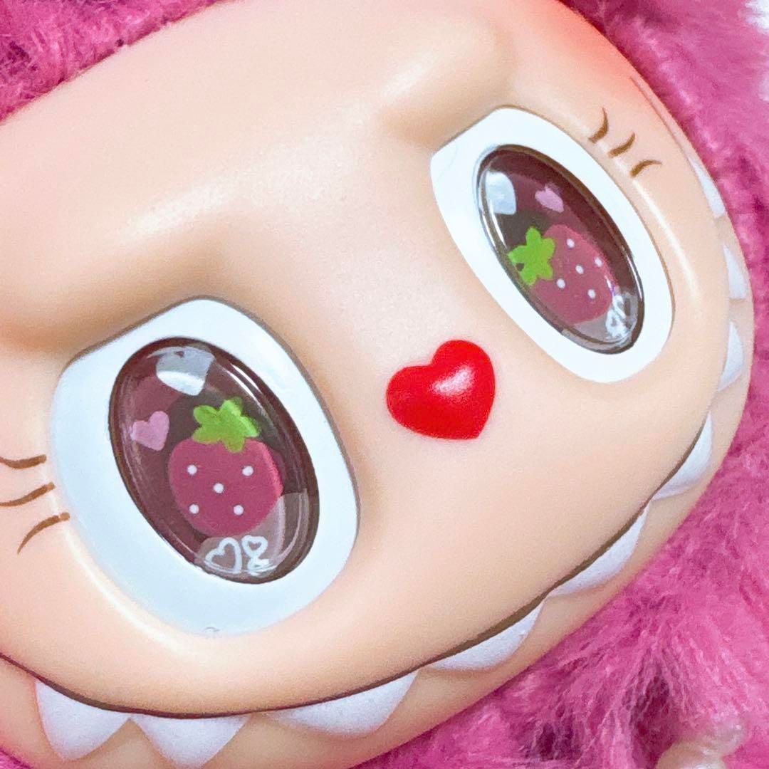 ①ZIMOMO ジモモ ぬいぐるみ キーホルダー ピンク リボン LABUBU