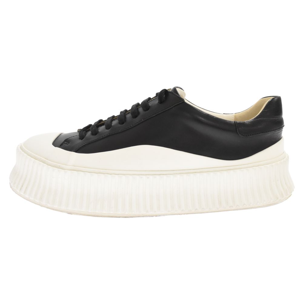 JIL SANDER ジルサンダー 20SS Leather Sneaker レザー ラバーソールローカットスニーカー ブラック/ホワイト JI32535A