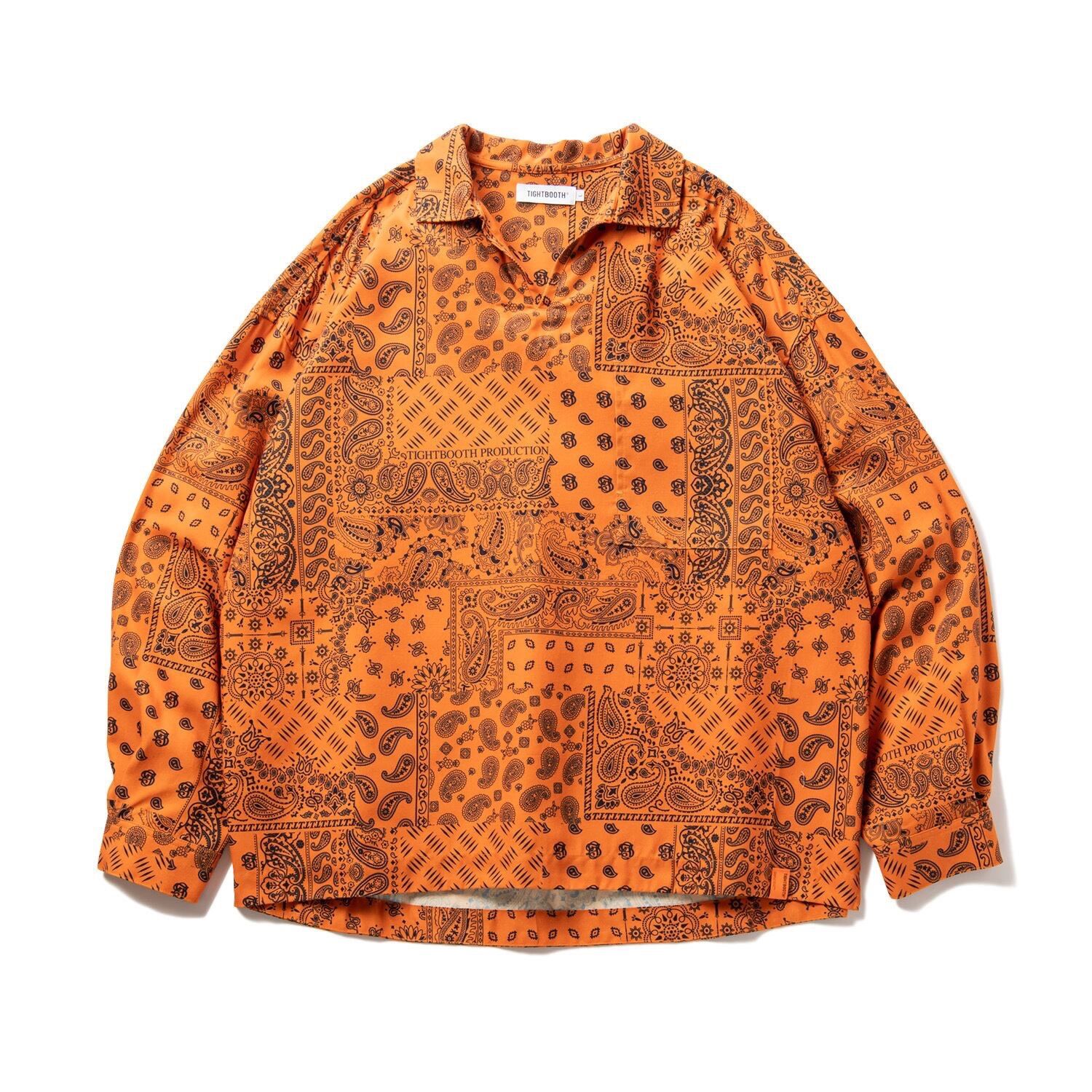 TIGHTBOOTH / PAISLEY L/S OPEN SHIRT / ORANGE/M - メルカリ