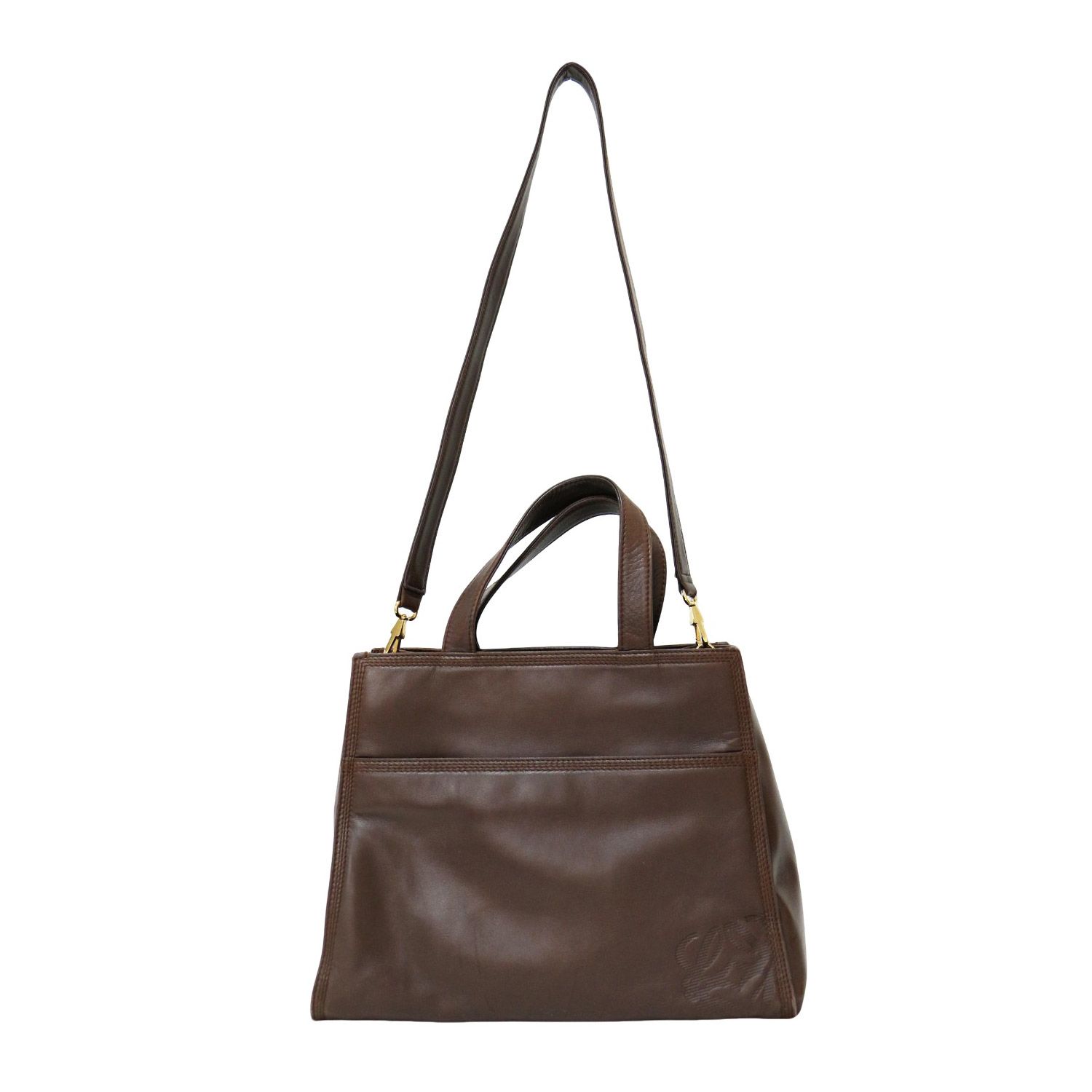 ロエベ レザー アナグラム 2way トートバッグ LOEWE ロエベ アナグラム 2WAY トートバッグ カーフ レディース