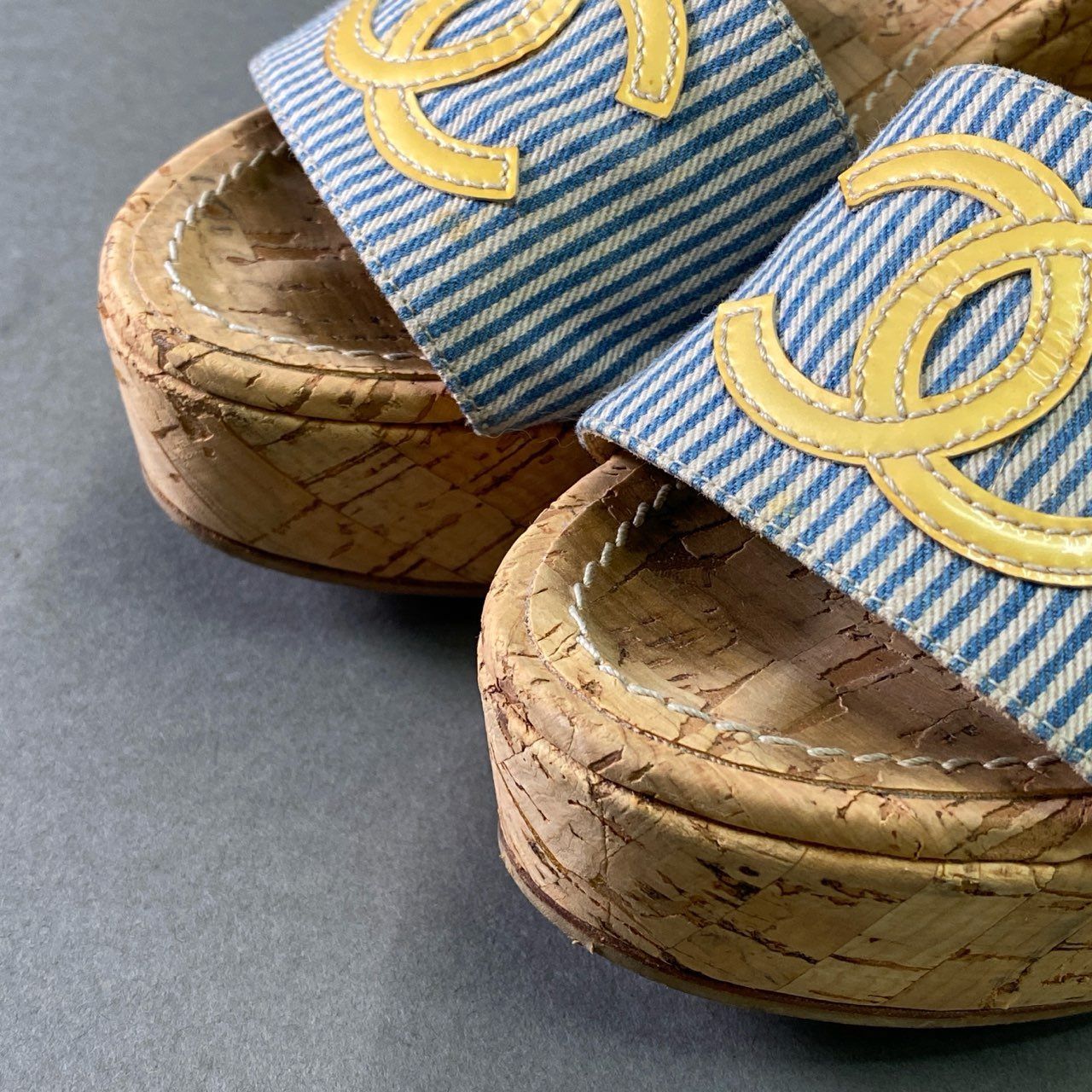 5e16 CHANEL シャネル ココマーク コルクウェッジソール