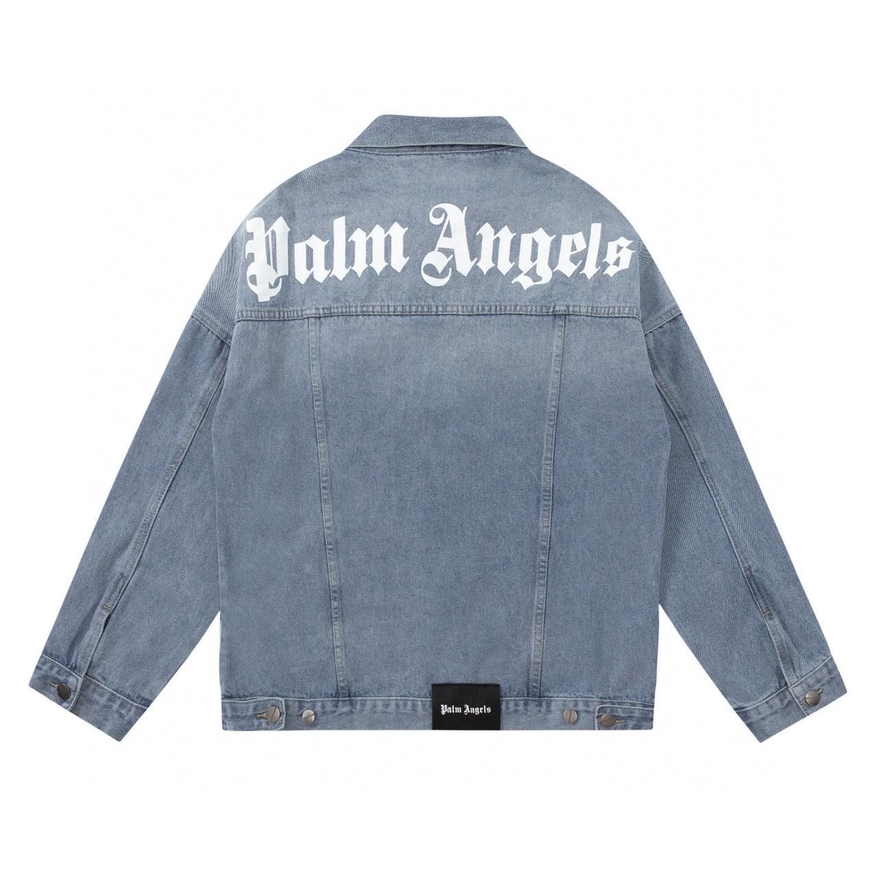 新品未使用タグ☆PALM ANGELS パーム エンジェルス BACK LOGO デニム ジャケット BLUE 青 PAINT LOGO DENIM JACKET サイズ M