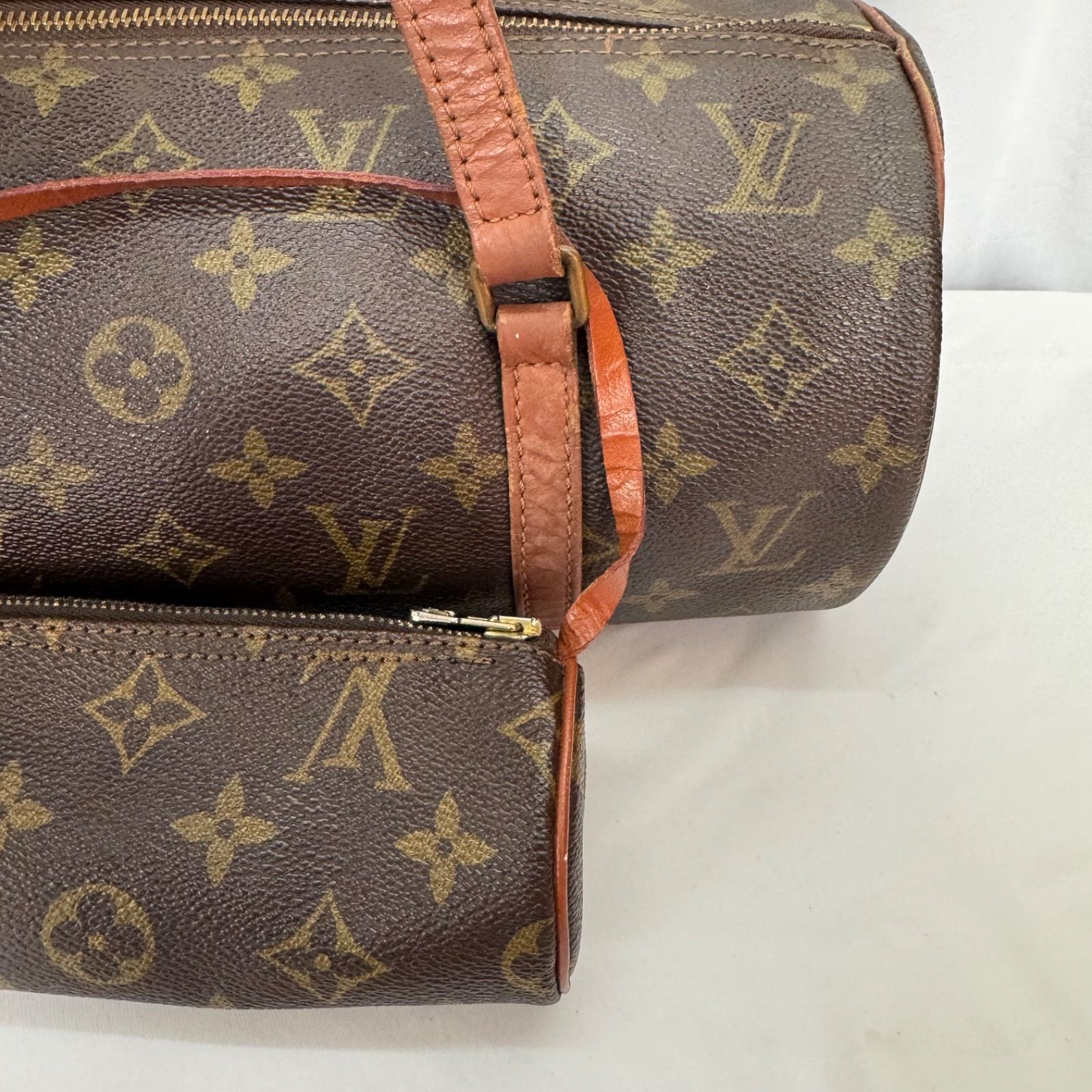 LOUIS VUITTON ルイヴィトン　パピヨン30 親子バッグ　筒形　ポーチバッグ