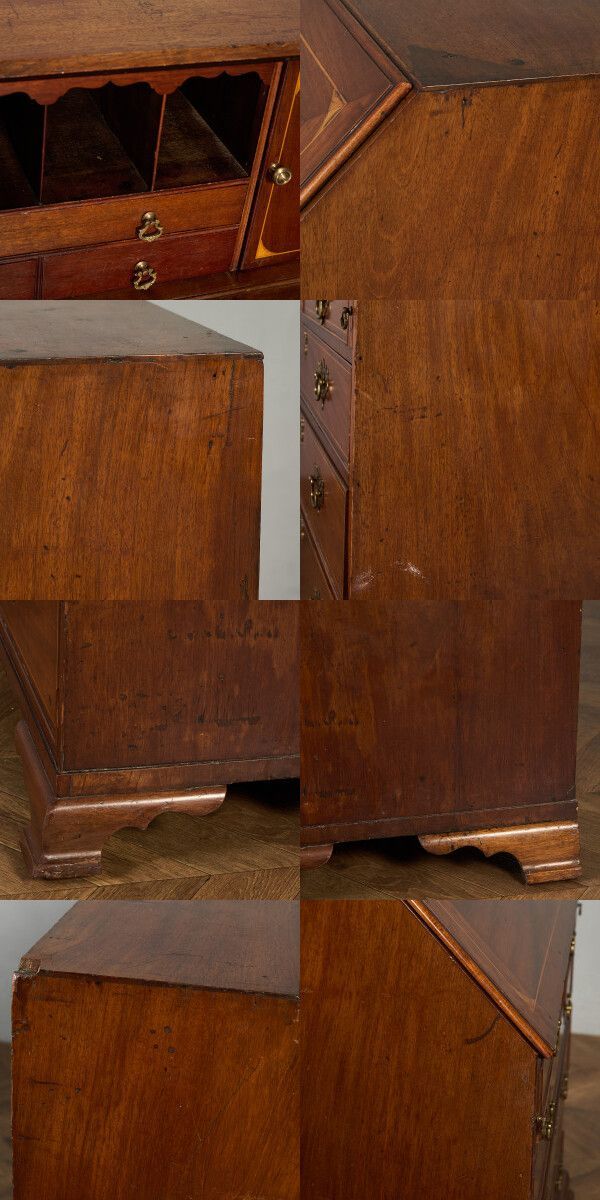 ◆英国 イギリス ウォールナット ライティングビューロー 猫脚 デスク チェスト 収納/アンティーク◆ 英国 クラシック ライティングビューロー ウォールナット 机 デスク