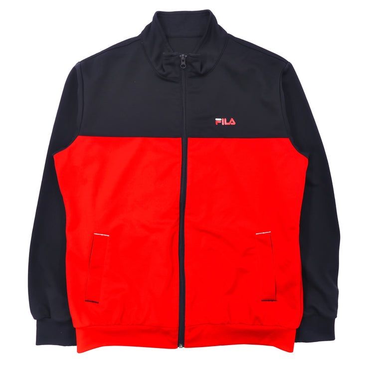 FILA トラックジャケット セットアップジャージ L ネイビー ポリエステル ロゴプリント