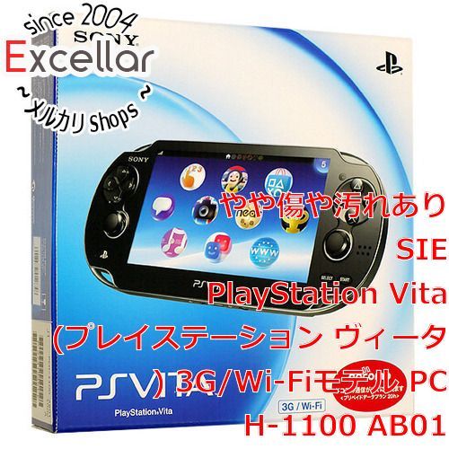 [bn:11] SONY　PSVita 3G/Wi-Fiモデル ブラック PCH-1100 AB01 元箱あり