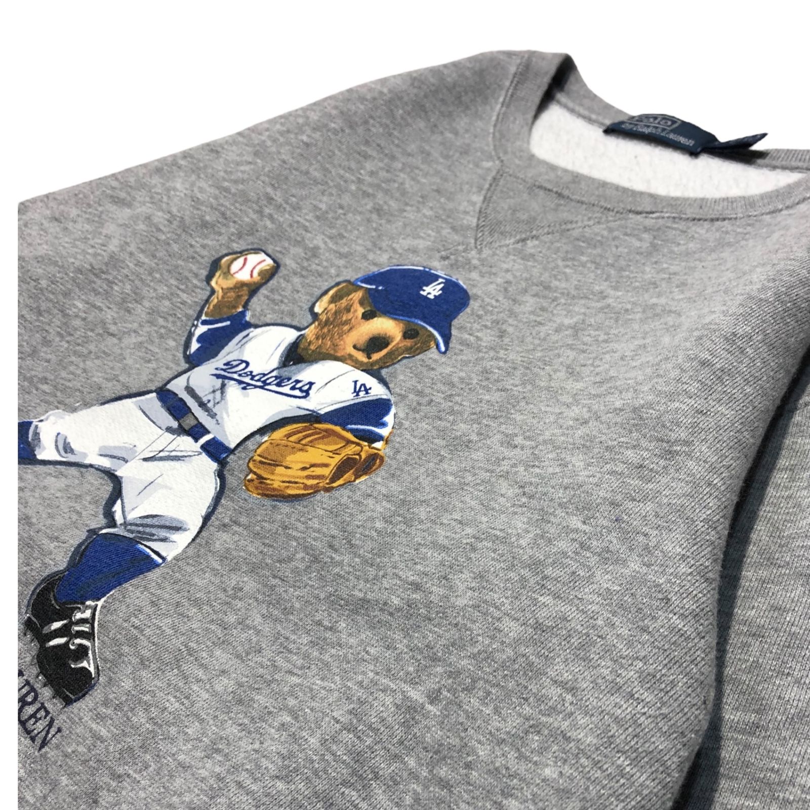 POLO RALPH LAUREN×MLB Dodgers(ポロラルフローレン×ドジャース) MLB polo bear sweatshirt ポロ  ベア ベースボール スウェット S グレー 野球 メジャー 限定 コラボ - メルカリ