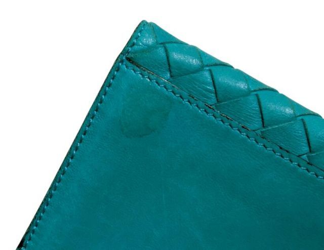 ボッテガヴェネタ カードケース イントレチャート ターコイズブルー  