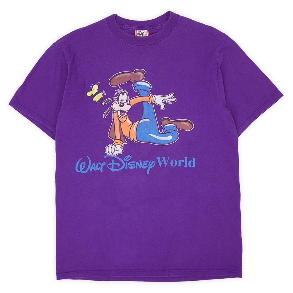ディズニー Disney 90s 90年代 キャラクタープリントTシャツ MADE IN USA アメリカ製 グーフィー ヴィンテージ ビンテージ VINTAGE 古着 メンズ Tシャツ カットソー パープル 紫 L【中古】