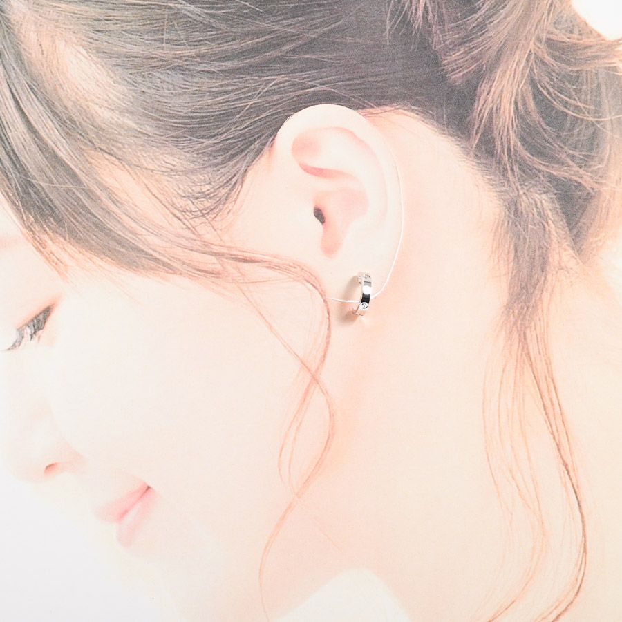 【美品】 Cartier Au750 フープ　ピアス ミニラブ カルティエ ミニラブ ピアス カルティエ ラブ フープ ピアス SM