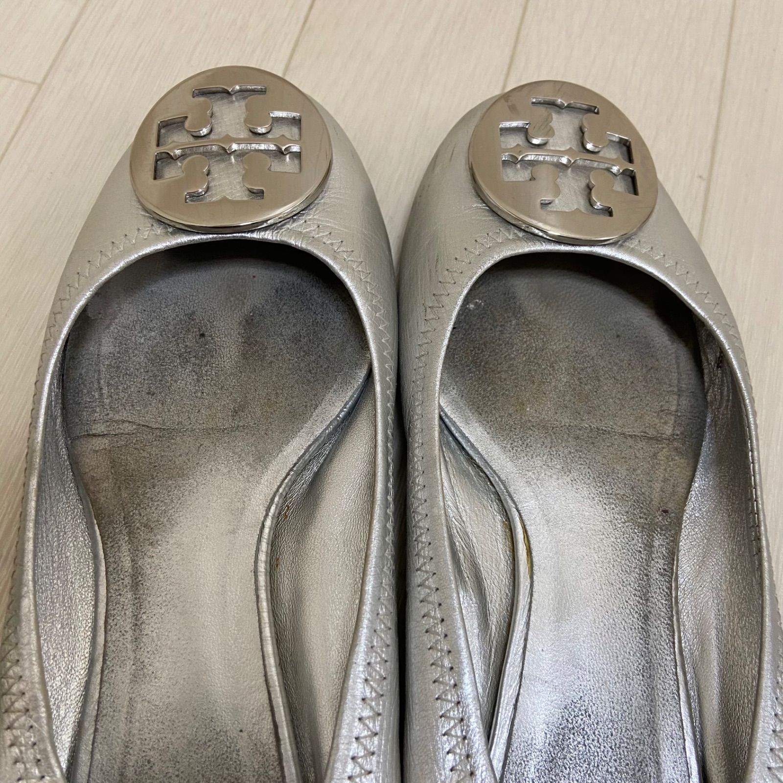 TORY BURCH/トリーバーチ フラットシューズ シルバー 22.5cm