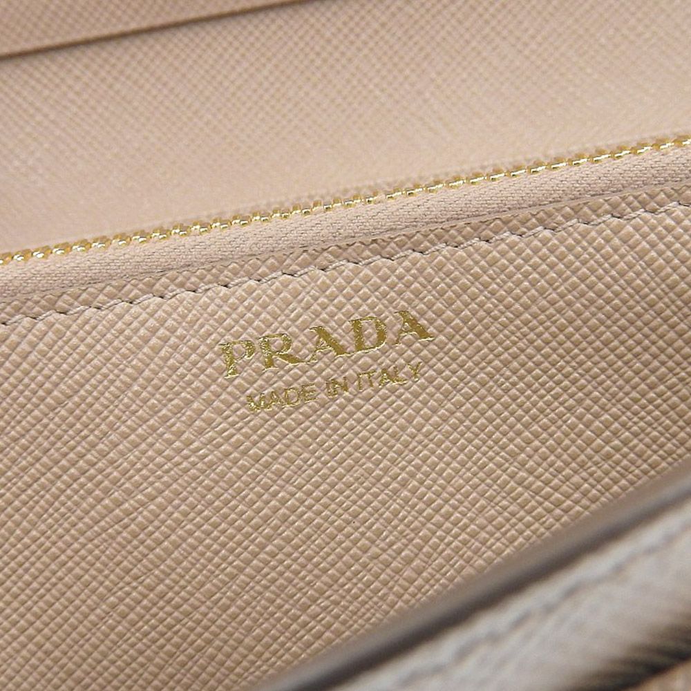 PRADA プラダ 長財布　保証証明あり 本革　箱付き 本物保証】 箱・保付 プラダ PRADA ホック付長財布 1MH132 ロゴ 財布
