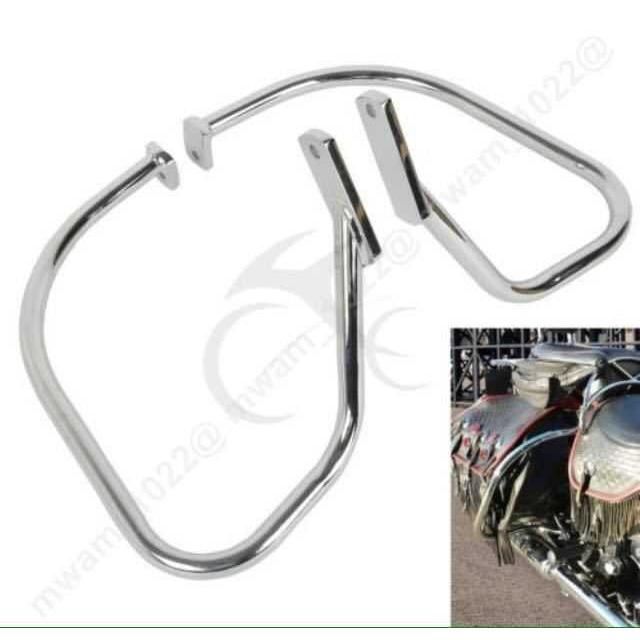 サドルバッグガード クローム ソフテイル ヘリテイジ　スプリンガー ハーレー Softail FLSTS 1997-1999 チョッパー クラブスタイル