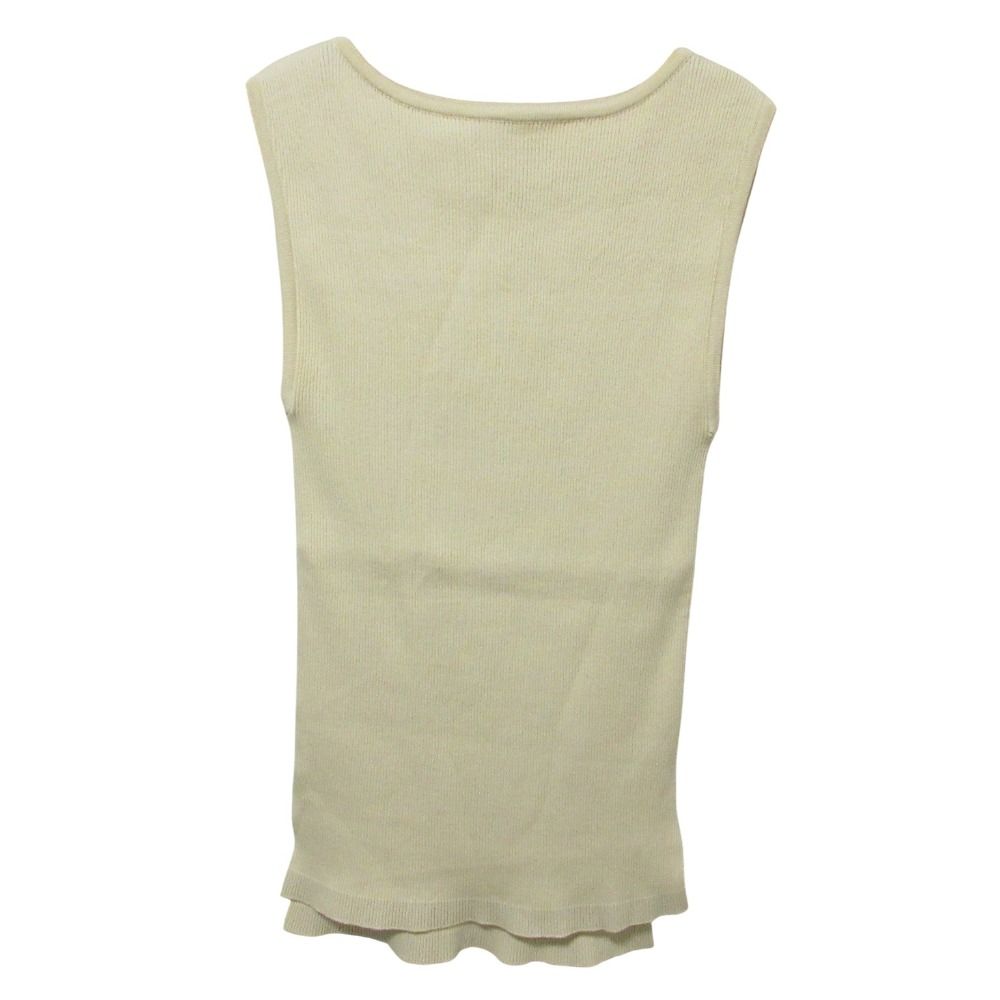 AURALEE オーラリー ロンハーマン別注 ギザボートネック リブニットノースリーブ トップス カットソー 1 ベージュ レディース 古着