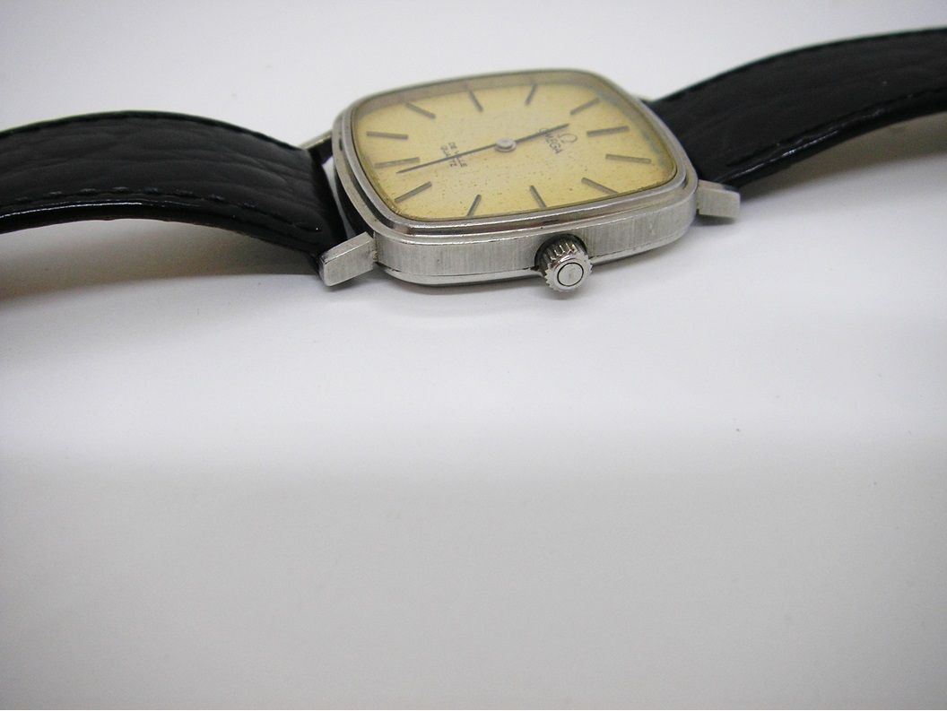 2024特集 【中古】OMEGA DeVille デビル QUARTZ クォーツ 革ベルト 