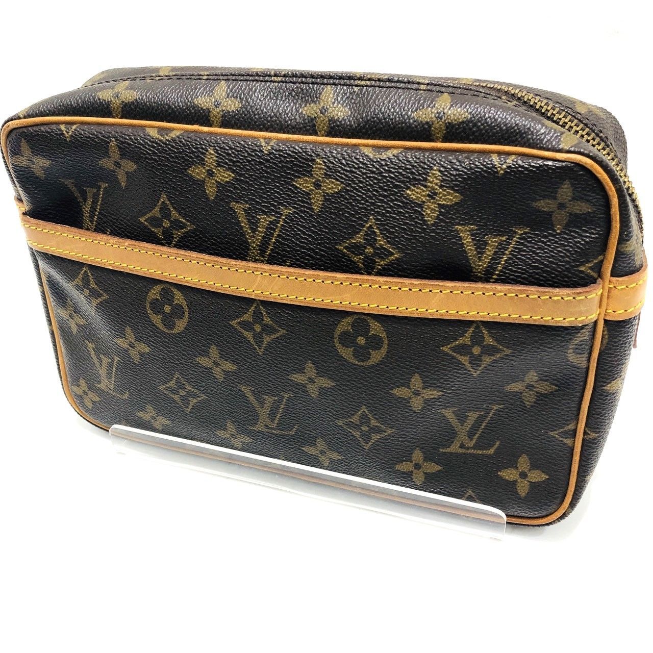 ルイヴィトン LOUIS VUITTON コンピエーニュ28 M51845 モノグラム クラッチバッグ ブラウン系色 レザー メンズ 005736