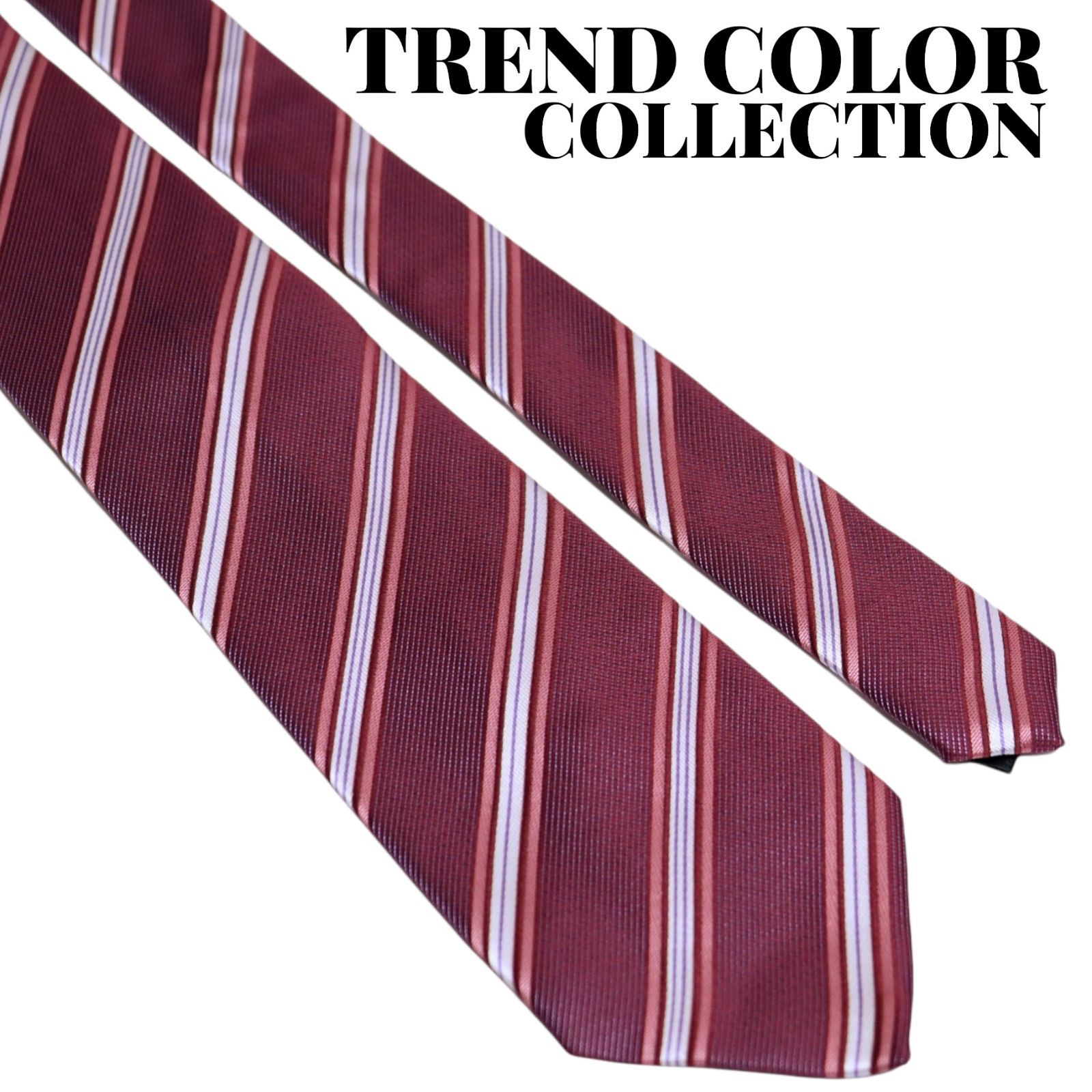 TREND COLOR COLLECTION ストライプ ポリエステルネクタイ - メルカリ