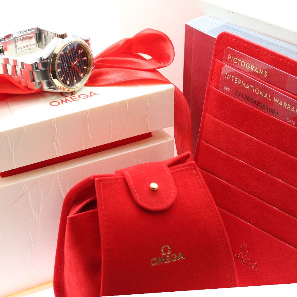 オメガ OMEGA 231.20.34.20.01.004 シーマスター アクアテラ コーアクシャル YGベゼル 自動巻き レディース箱 保証書付き_912549