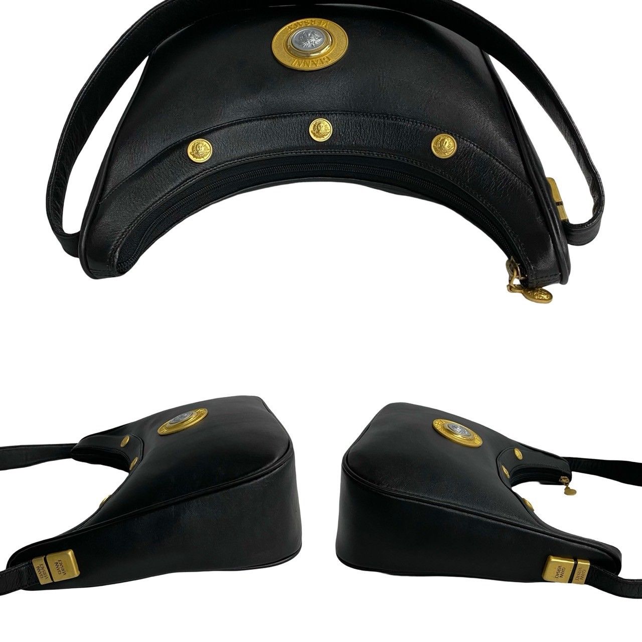 極 美品 希少品 VERSACE ジャンニヴェルサーチ メドゥーサ ロゴ 金具 