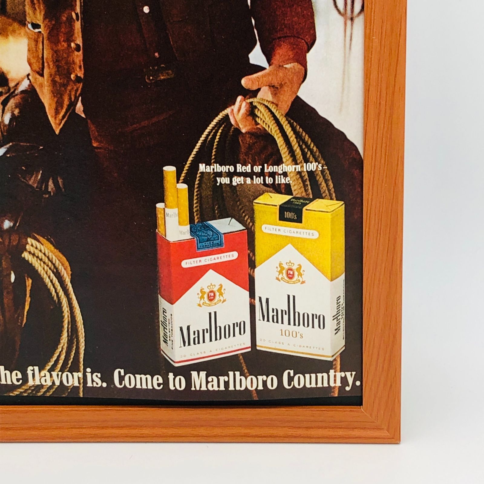 ビンテージ 広告 ポスター マルボロ 煙草 (Marlboro)1960's 額付 ※当時