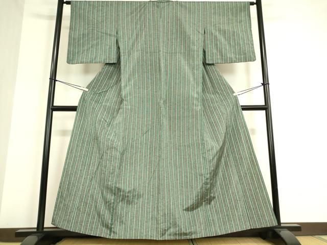 平和屋着物▽上質な紬 単衣 縞 正絹 逸品 DAAT9653az - メルカリ