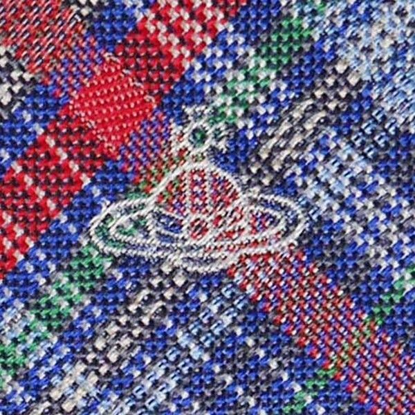 ヴィヴィアン・ウエストウッド ネクタイ ブルーチェック系 イタリー製